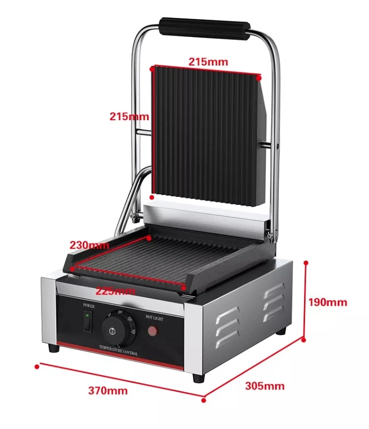 Contact Grill Professionnel Electric Sandwich Maker Griddle Contact Panini Press Grill 811