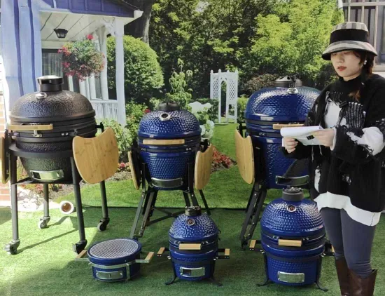 Wuxi MY Kamado Barbeque Parrillas De Carbon 4 в 1 Портативный гриль-барбекю Угольный гриль для копчения мяса Вертикальный гриль для курения