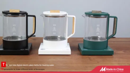 Мини-размер 1,0 л, электронный умный цифровой стеклянный чайник для образа жизни